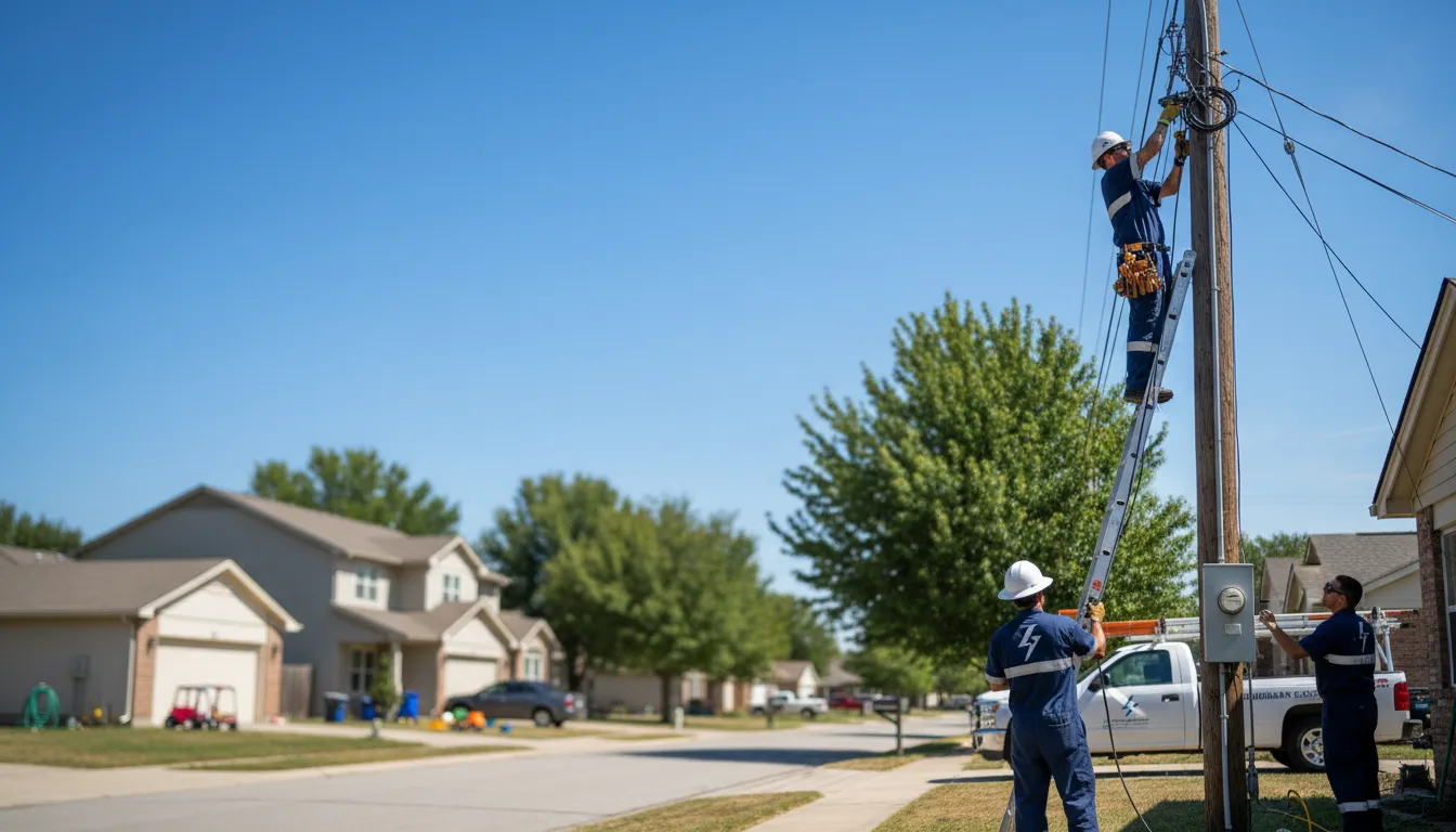 Residential electrician providing installation services in Denton, GA